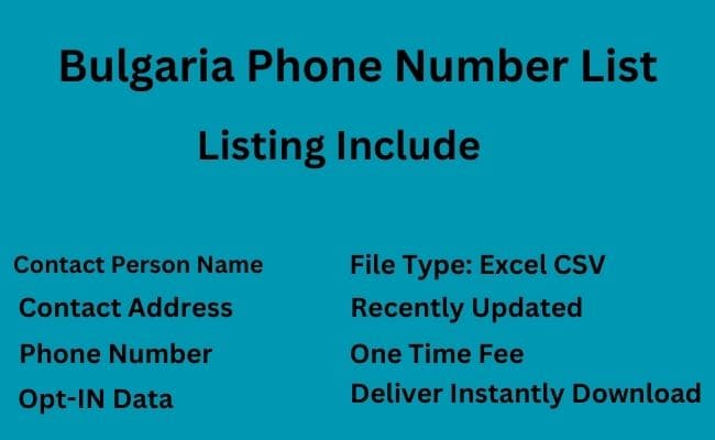 Bulgaria Phone Number List