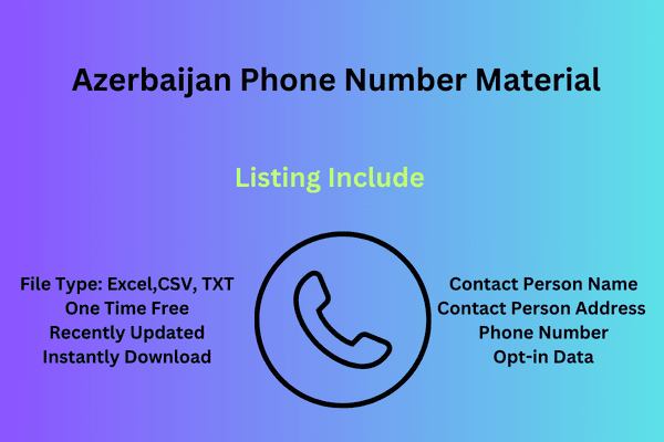 Azerbaijan Phone Number Material