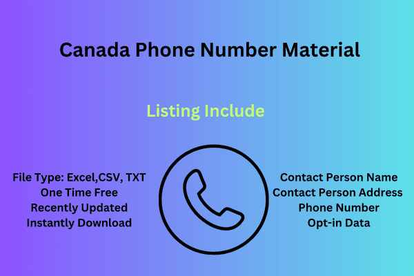 Canada Phone Number Material