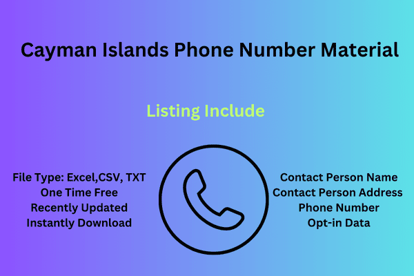 Cayman Islands Phone Number Material