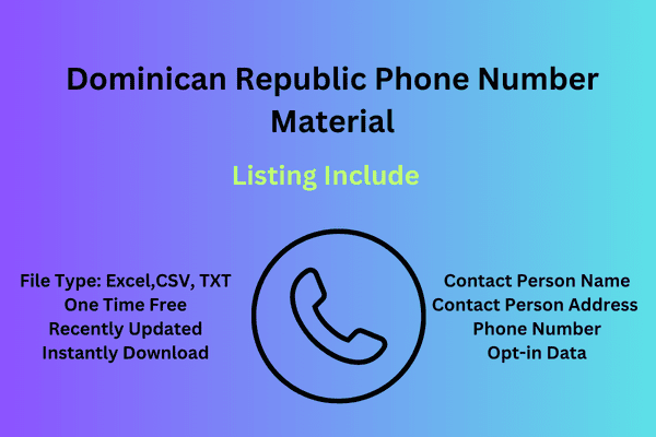 Dominican Republic Phone Number Material