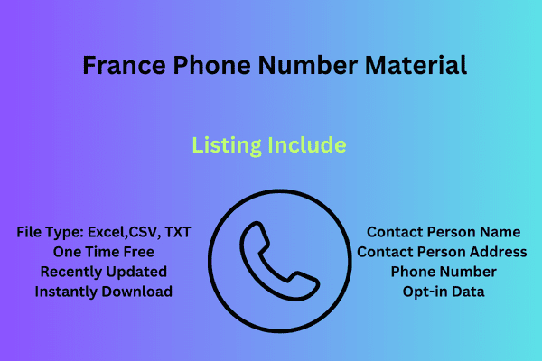 France Phone Number Material