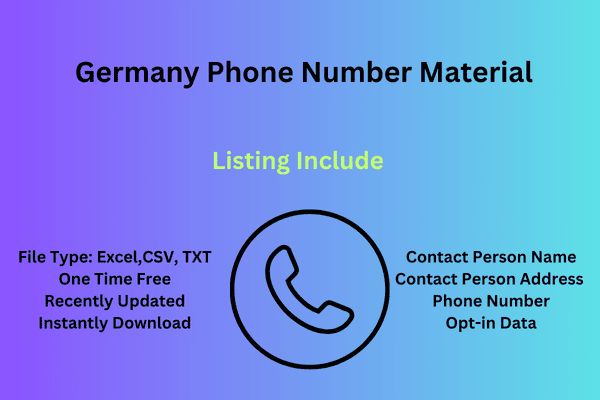 Germany Phone Number Material