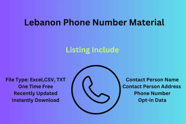 Lebanon Phone Number Material