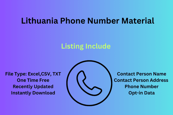 Lithuania Phone Number Material