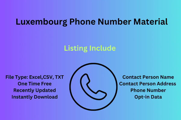 Luxembourg Phone Number Material