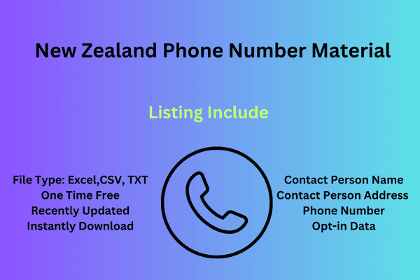 New Zealand Phone Number Material