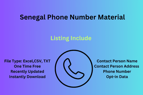 Senegal Phone Number Material